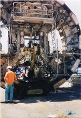 One slightly used tunnelling machine